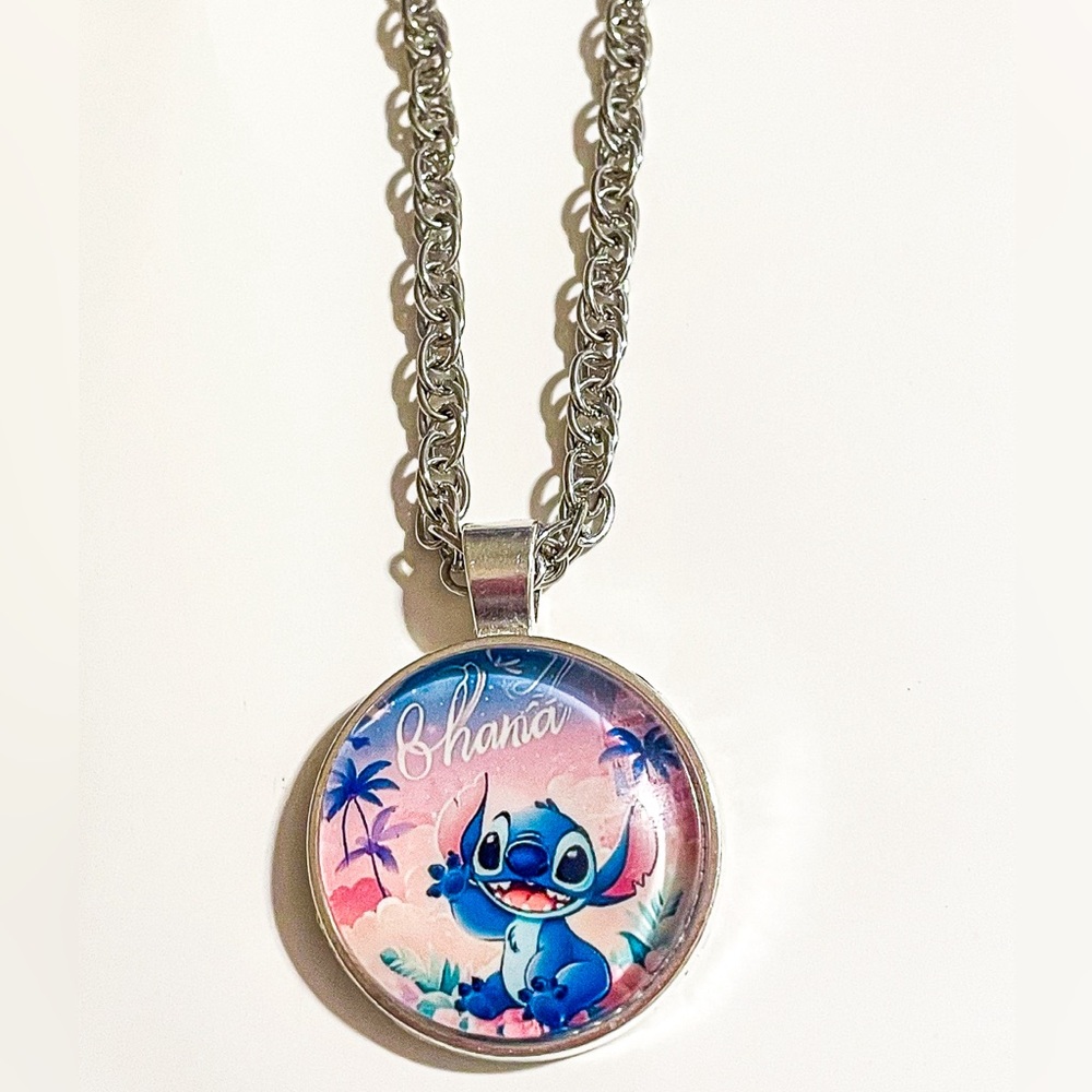 Stitch Ohana Silver Pendant Necklace
